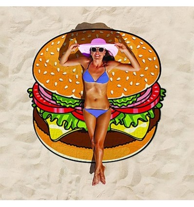 Toalla de playa hamburguesa gigante