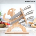 Set de cuchillos con soporte de madera