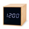 Reloj despertador en madera de bambú